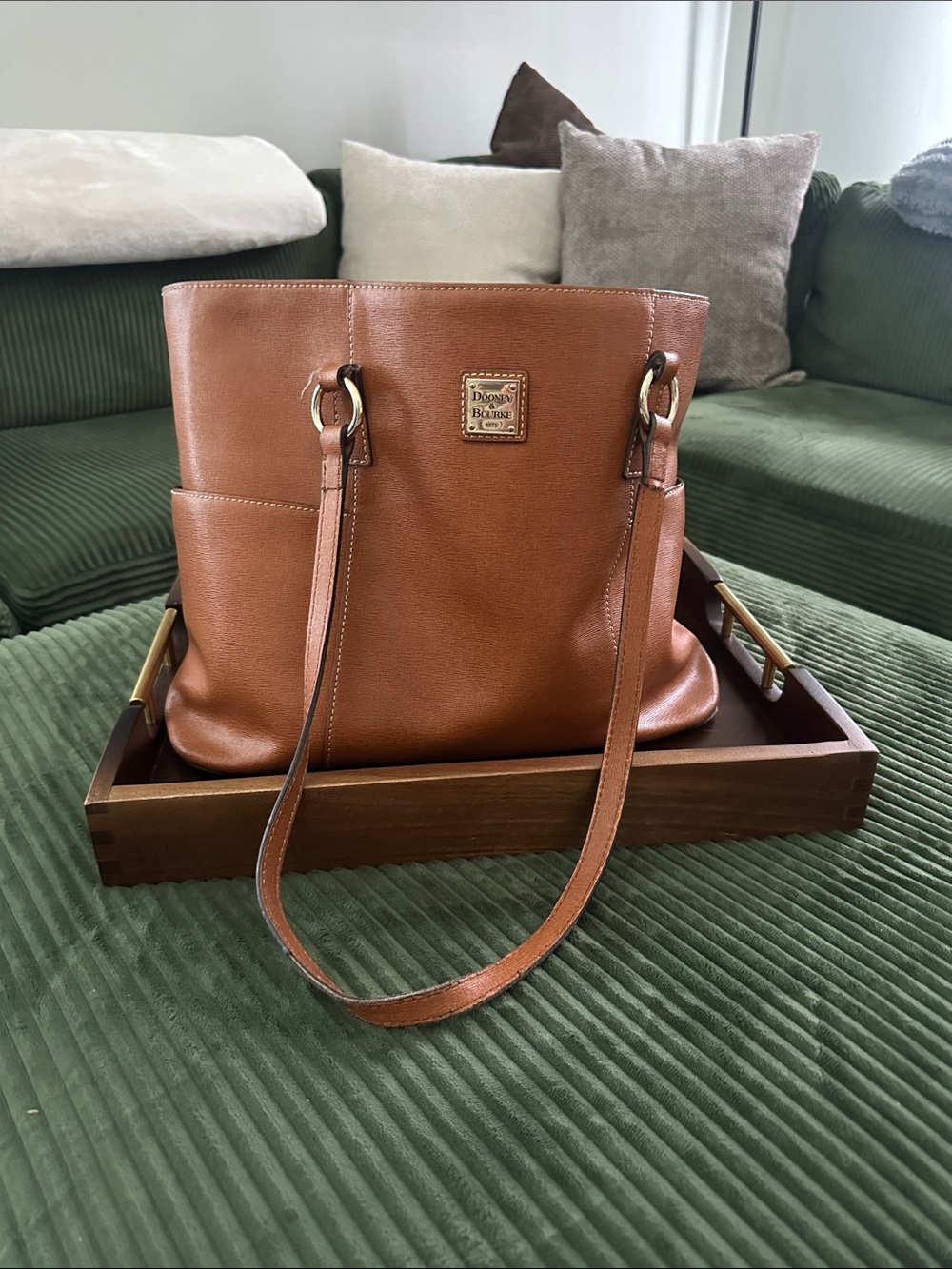 Dooney & Bourke Brown Leather Shoulder Satchel